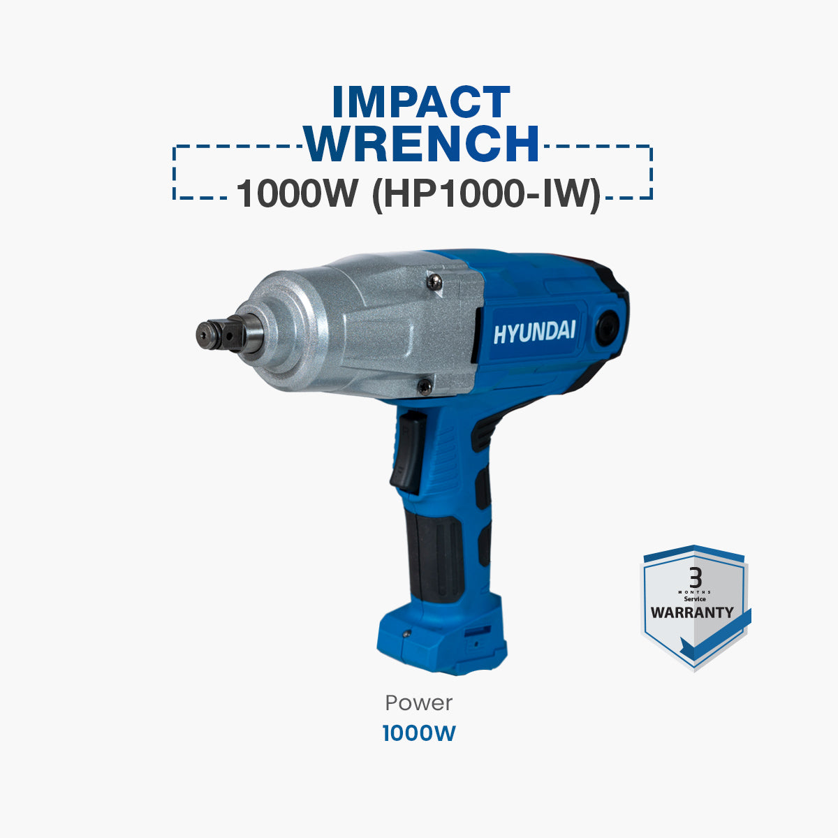 Hyundai Impact Wrench 1000W with Laser Light | HP-1000IW Hyundai